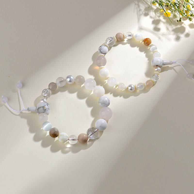 Bracelet porte-bonheur en Buddha Stones, 18 perles