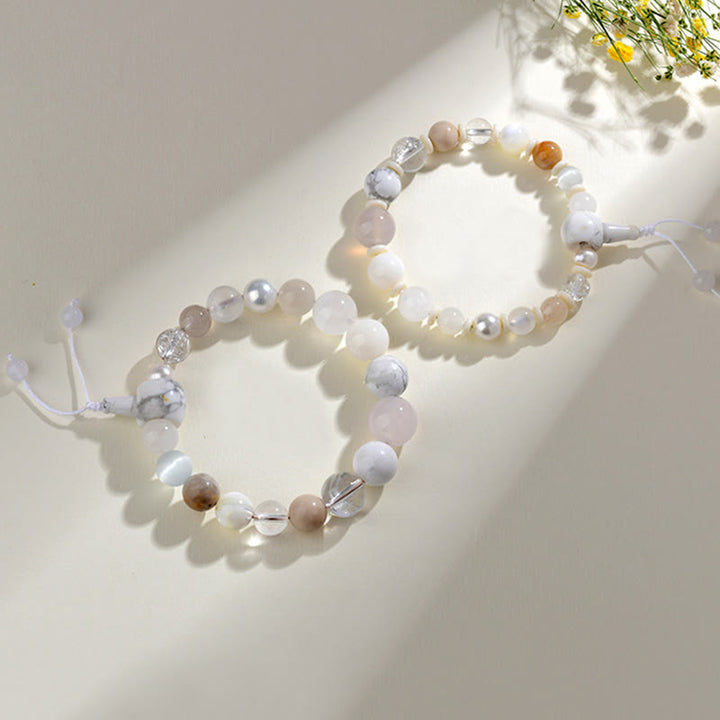 Bracelet porte-bonheur en Buddha Stones, 18 perles