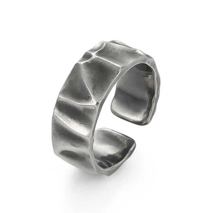 Bague de protection réglable en argent sterling 999 Buddha Stones