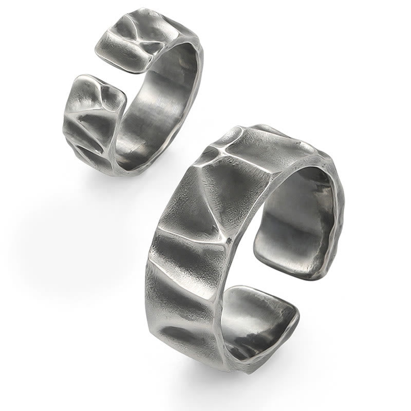 Bague de protection réglable en argent sterling 999 Buddha Stones