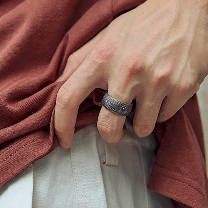 Bague de protection réglable en argent sterling 999 et cuivre avec Buddha Stones - image 11