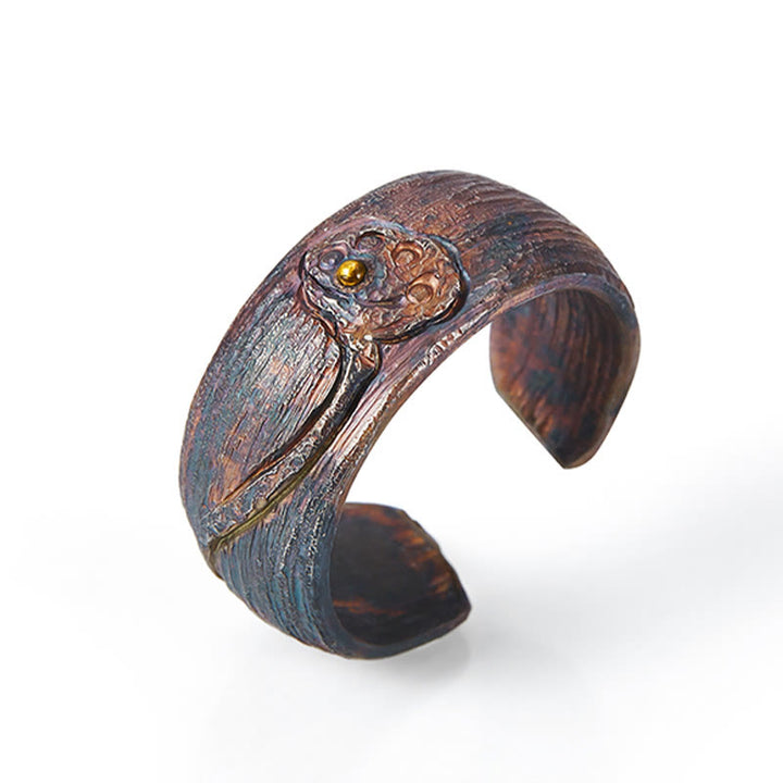 Bague de protection réglable en argent sterling 999 et cuivre avec Buddha Stones - image 2