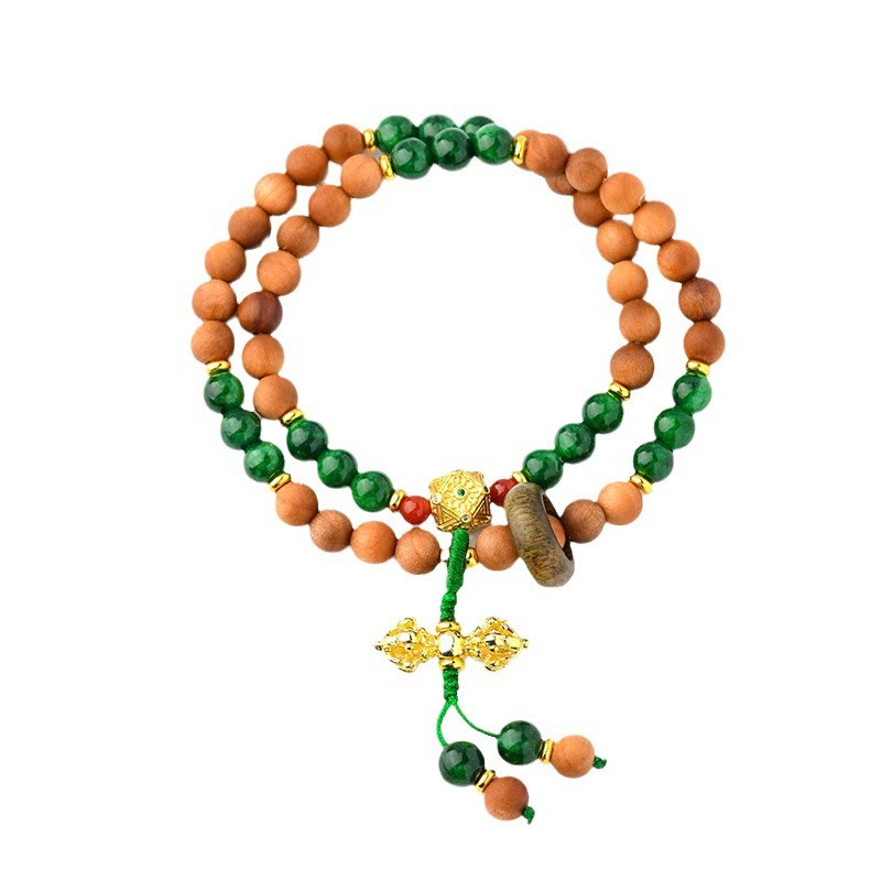 Bracelet de protection et de guérison à double torsion Buddha Stones Dorje Vajra du Tibet