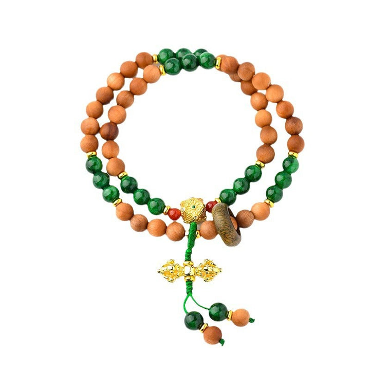 Bracelet de protection et de guérison à double torsion Buddha Stones Dorje Vajra du Tibet