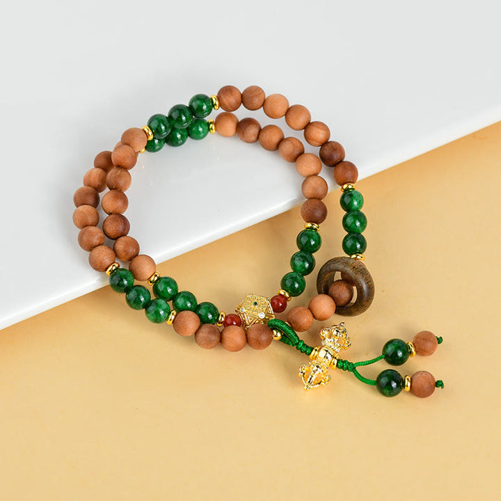 Bracelet de protection et de guérison à double torsion Buddha Stones Dorje Vajra du Tibet