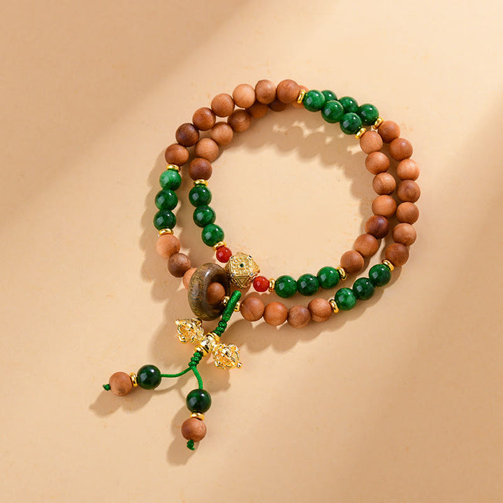 Bracelet de protection et de guérison à double torsion Buddha Stones Dorje Vajra du Tibet