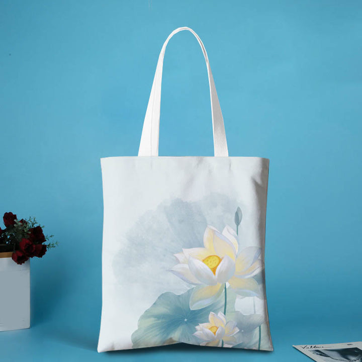 Sac à bandoulière en toile et métal avec Buddha Stones et lotus