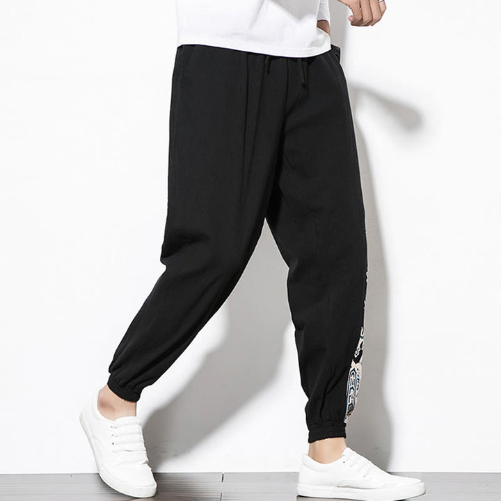 Pantalon en coton pour homme avec poches Buddha Stones Summer Dragon Waves - image 11