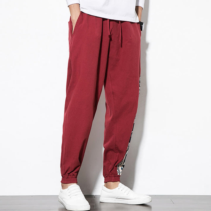 Pantalon en coton pour homme avec poches Buddha Stones Summer Dragon Waves - image 25