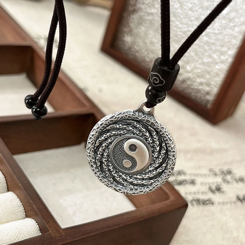 Collier pendentif en argent sterling 999 Buddha Stones, Tai Chi, Yin Yang, Bagua, motif fantômes des montagnes, pour dépenser de l'argent - image 14