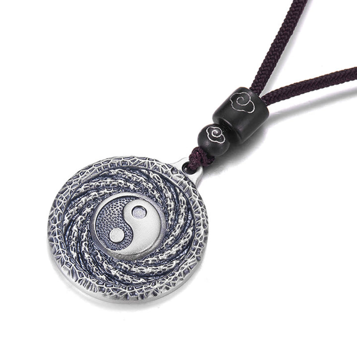 Collier pendentif en argent sterling 999 Buddha Stones, Tai Chi, Yin Yang, Bagua, motif fantômes des montagnes, pour dépenser de l'argent - image 22