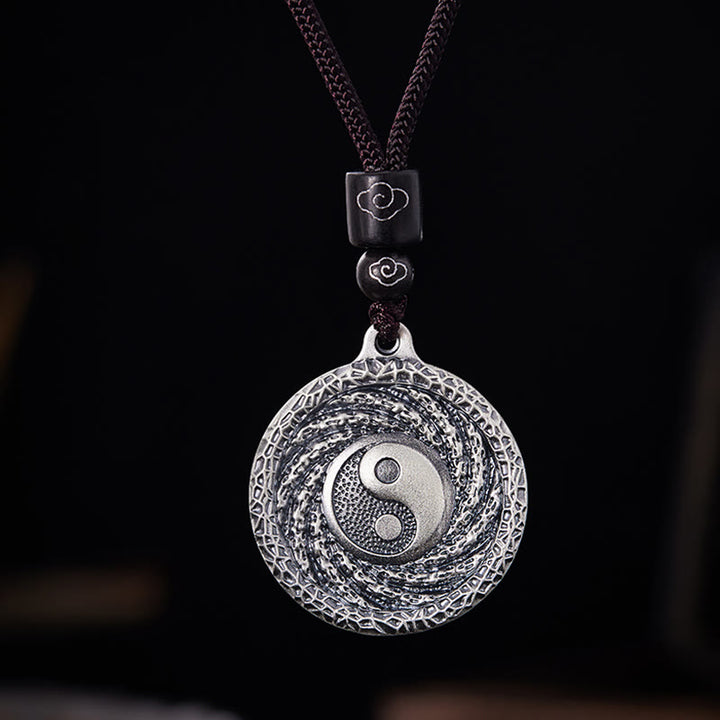 Collier pendentif en argent sterling 999 Buddha Stones, Tai Chi, Yin Yang, Bagua, motif fantômes des montagnes, pour dépenser de l'argent - image 20