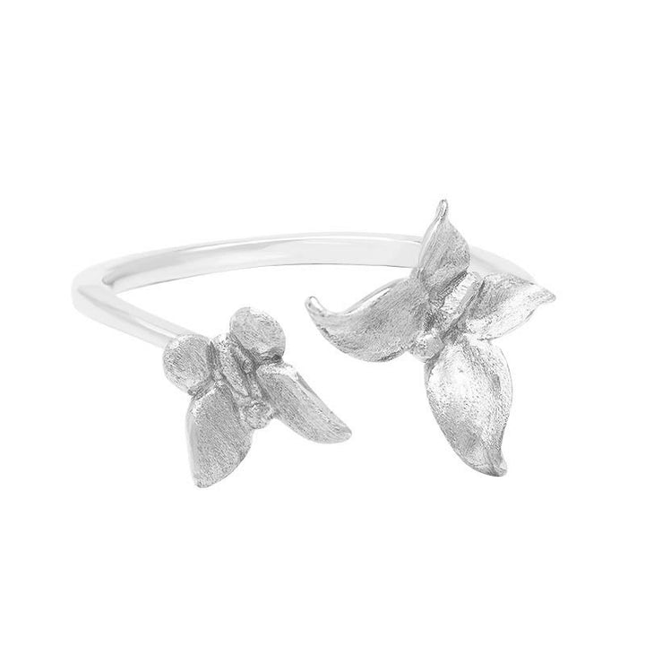 Bague d'amour papillon en argent sterling 925 avec Buddha Stones
