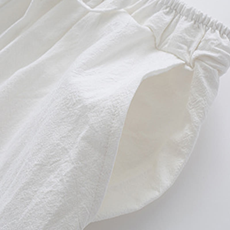 Chemise à manches longues et pantalon pour homme avec boutons de grenouille et Buddha Stones