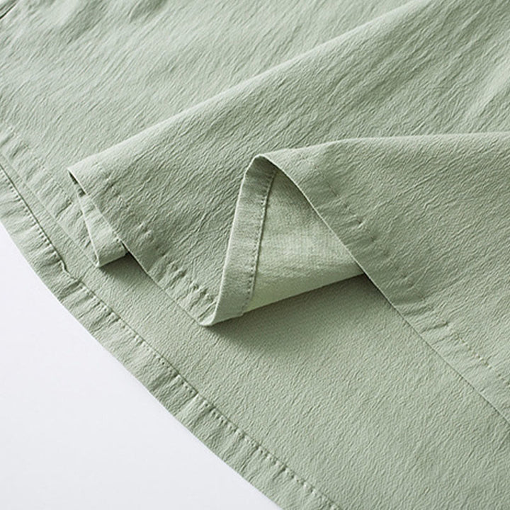 Chemise à manches trois-quarts et pantalon à boutons de grenouille Buddha Stones pour homme - image 17