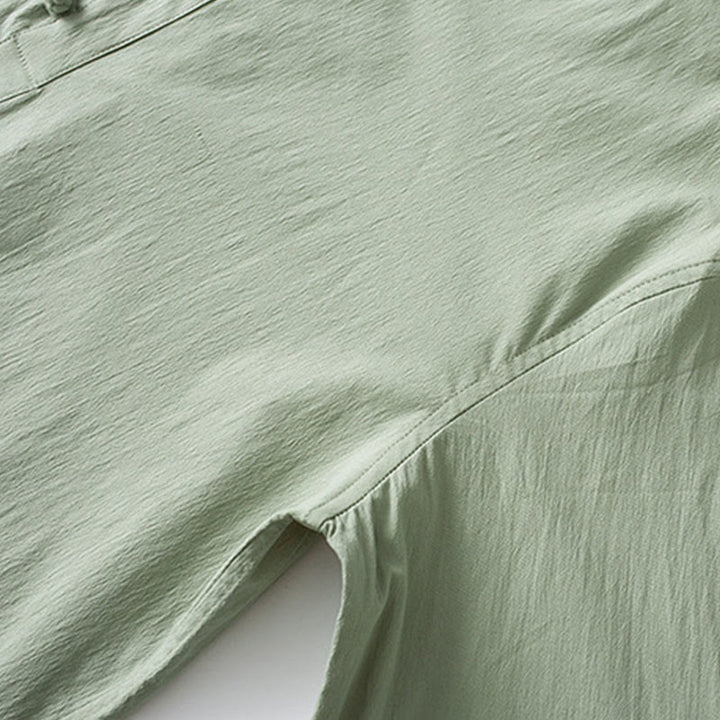 Chemise à manches trois-quarts et pantalon à boutons de grenouille Buddha Stones pour homme - image 11