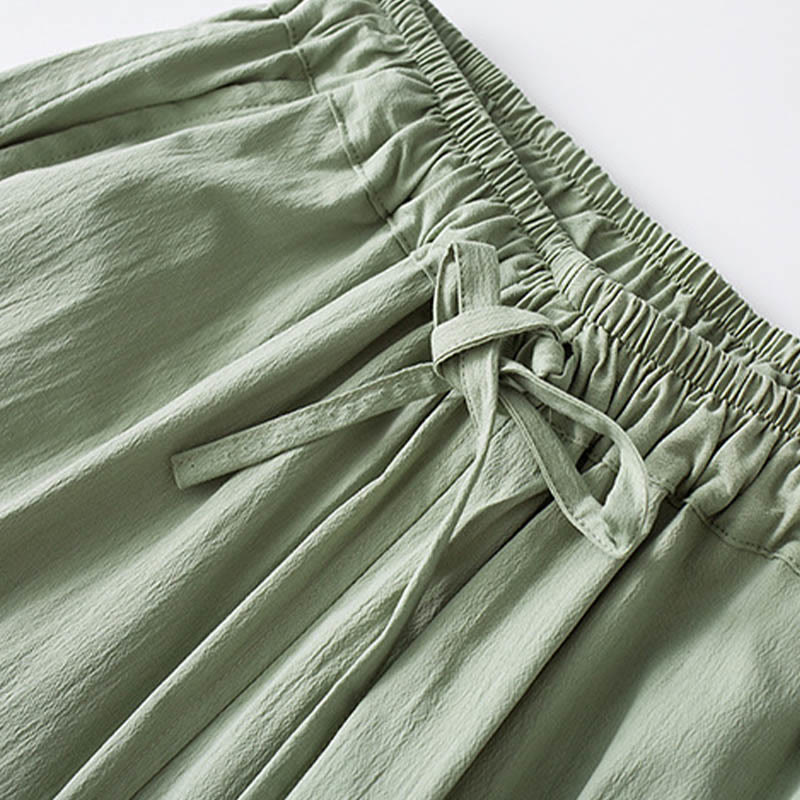 Chemise à manches trois-quarts et pantalon à boutons de grenouille Buddha Stones pour homme - image 10