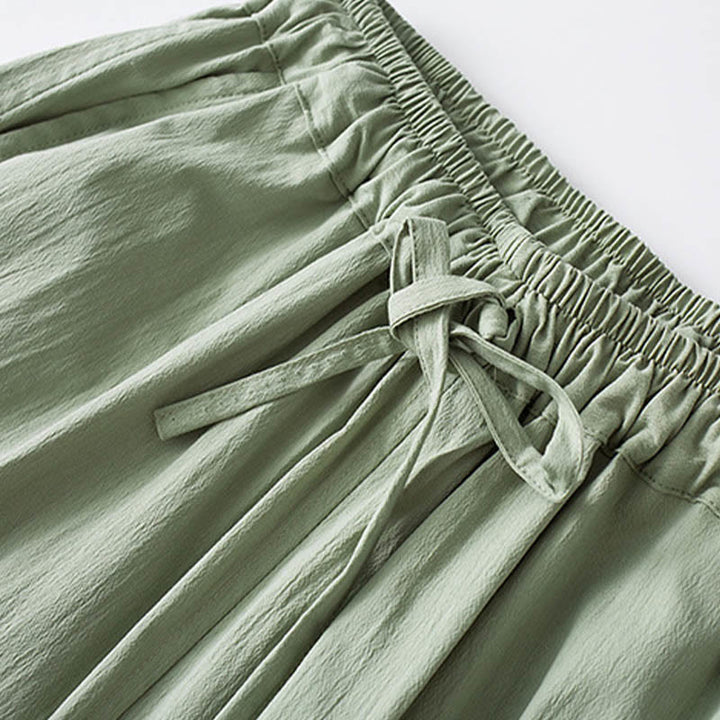 Chemise à manches trois-quarts et pantalon à boutons de grenouille Buddha Stones pour homme - image 10