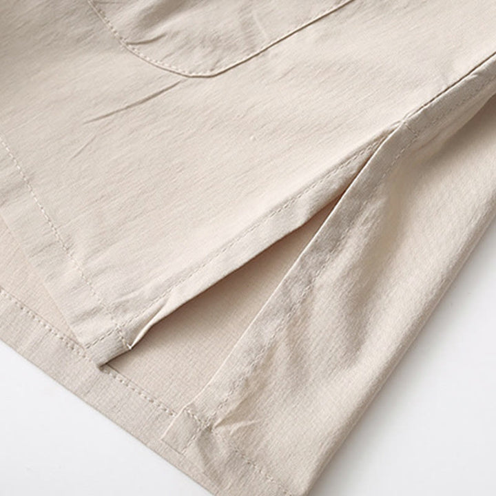 Chemise à manches trois-quarts à boutons de grenouille Buddha Stones Tang Pantalon à jambe large Costume pour homme en coton et lin - image 13