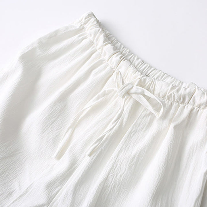 Chemise à manches courtes et pantalon large à boutons de grenouille Buddha Stones Tang pour homme - image 14