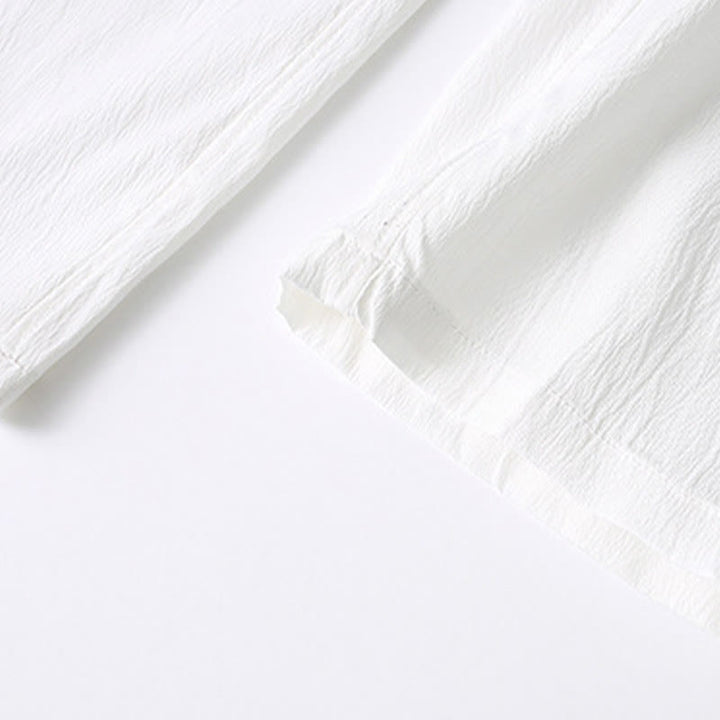 Chemise à manches courtes et pantalon large à boutons de grenouille Buddha Stones Tang pour homme - image 15