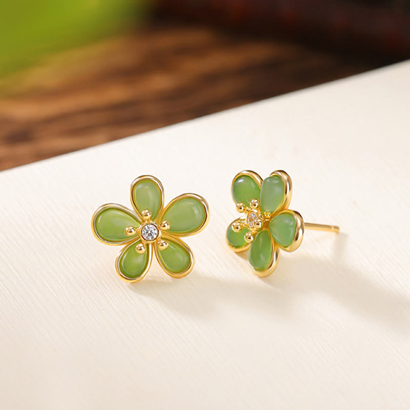 Buddha Stones et jade Hetian en forme de fleur  - image 1