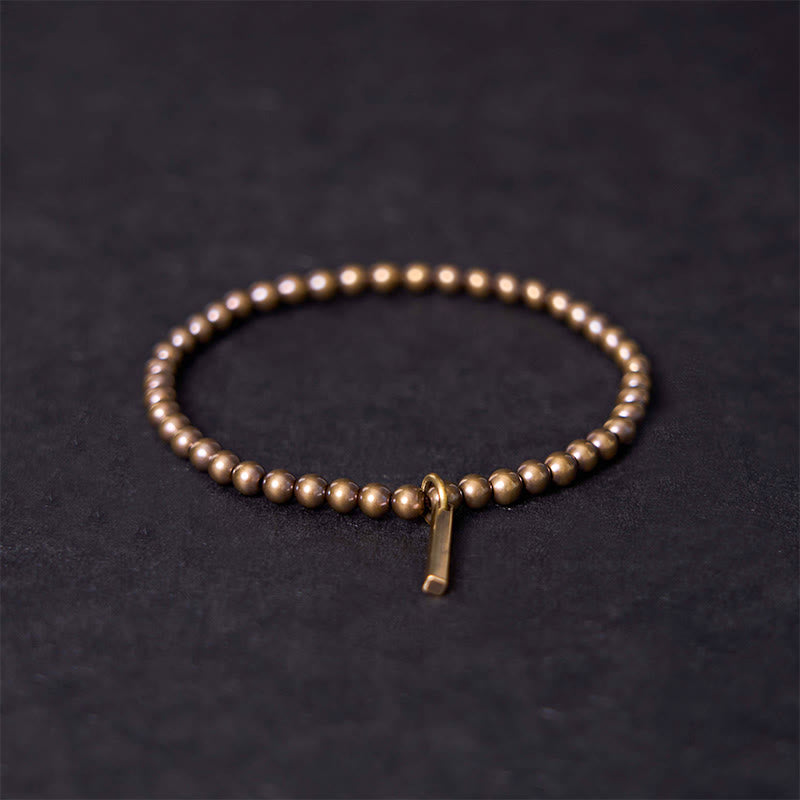 Bracelet de guérison et d'auto-soin en perles de cuivre et de laiton pur avec Buddha Stones - image 2