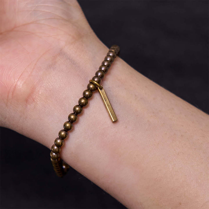 Bracelet de guérison et d'auto-soin en perles de cuivre et de laiton pur avec Buddha Stones - image 7