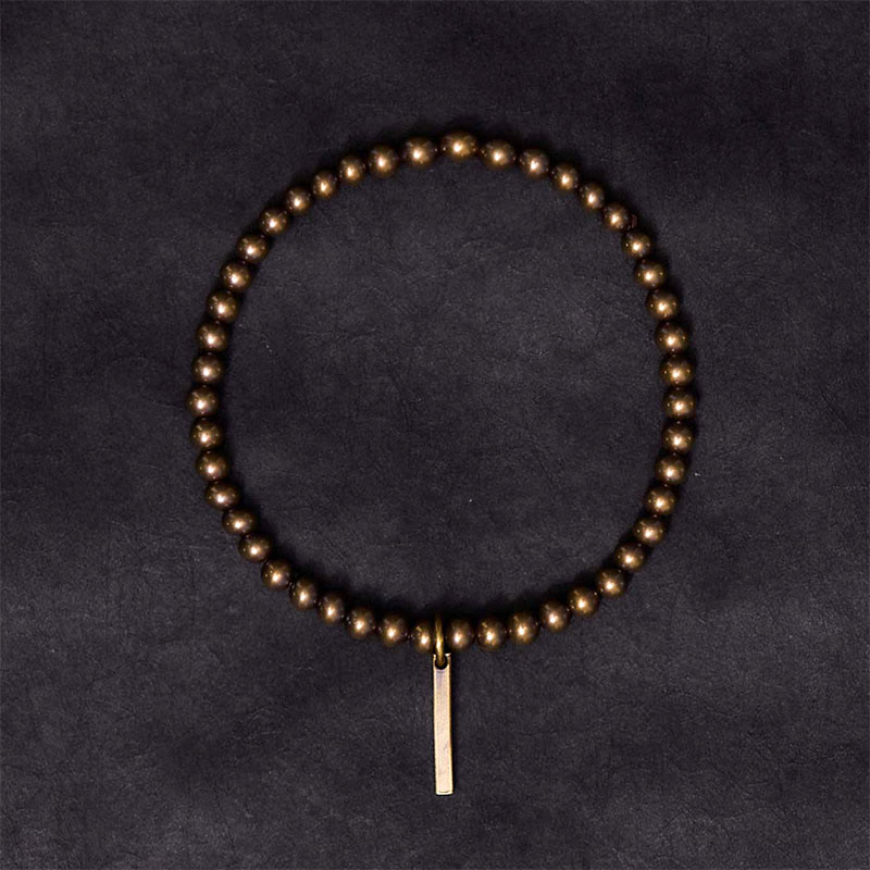 Bracelet de guérison et d'auto-soin en perles de cuivre et de laiton pur avec Buddha Stones - image 3