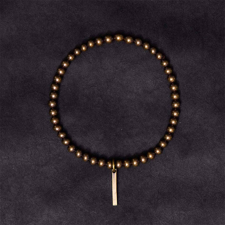 Bracelet de guérison et d'auto-soin en perles de cuivre et de laiton pur avec Buddha Stones - image 3