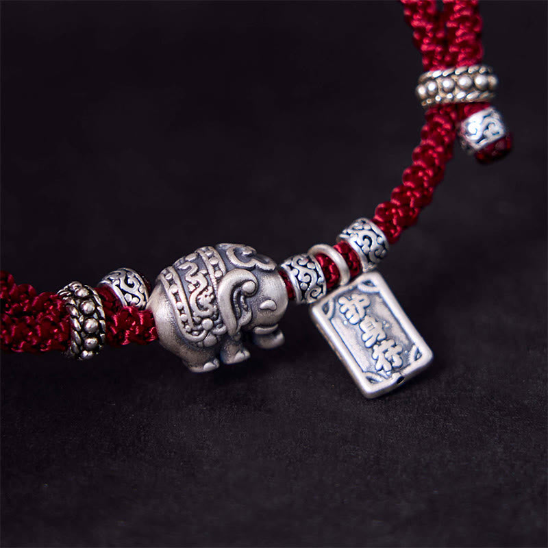 Bracelet de force avec breloque amulette en argent sterling 925 Buddha Stones et éléphant en sécurité et en bonne santé - image 20