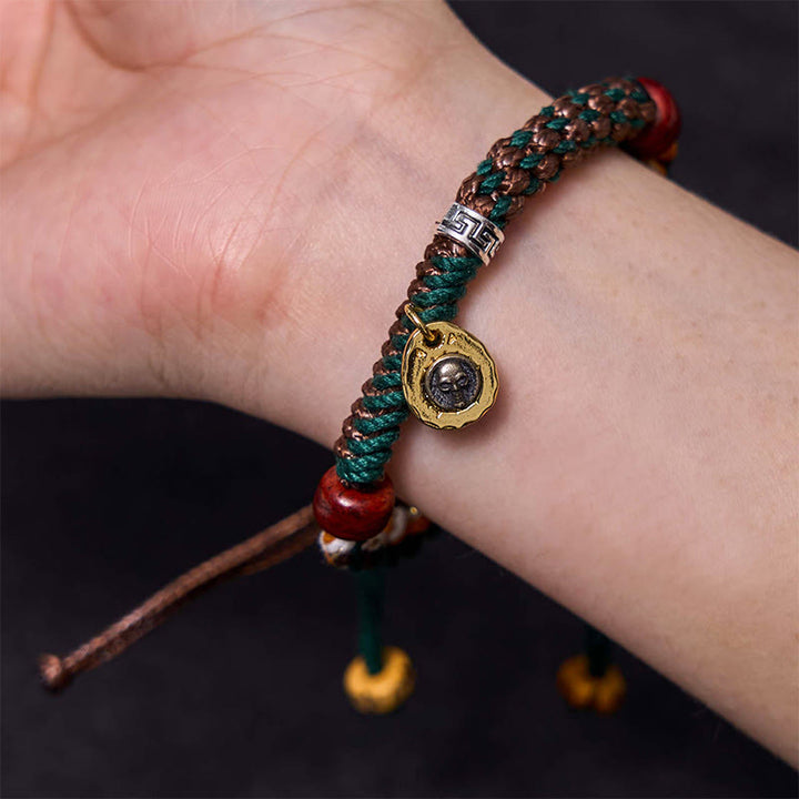 Bracelet porte-bonheur en os de chameau et de yak tibétain Buddha Stones