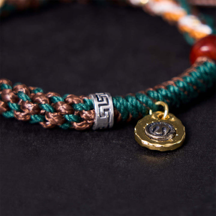 Bracelet porte-bonheur en os de chameau et de yak tibétain Buddha Stones
