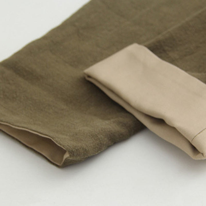 Chemise à manches longues à boutons de grenouille Buddha Stones Tang en coton et lin pour hommes