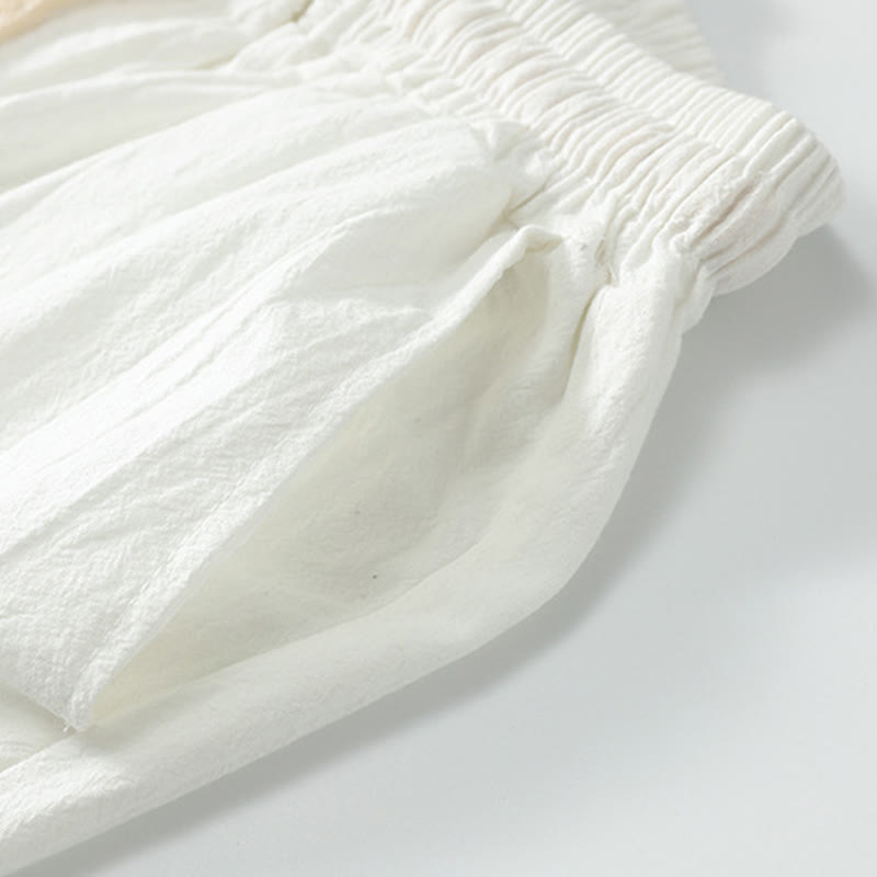 Buddha Stones Short décontracté uni pour homme avec poches en coton - image 7