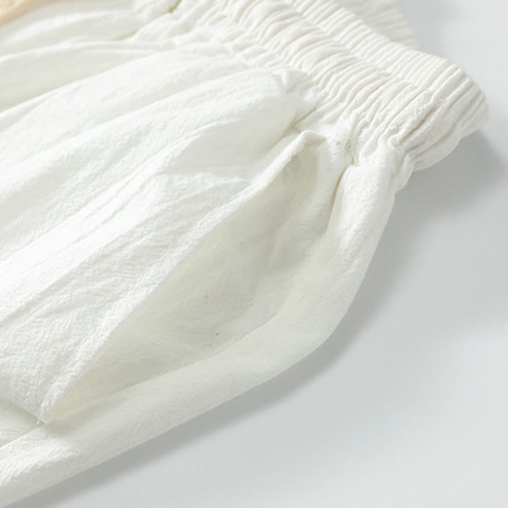 Buddha Stones Short décontracté uni pour homme avec poches en coton - image 7