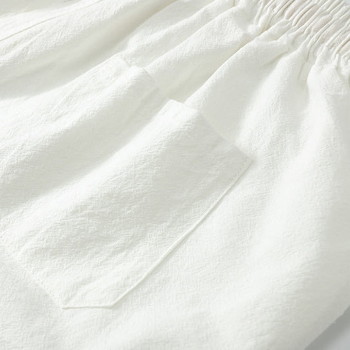 Buddha Stones Short décontracté uni pour homme avec poches en coton - image 10