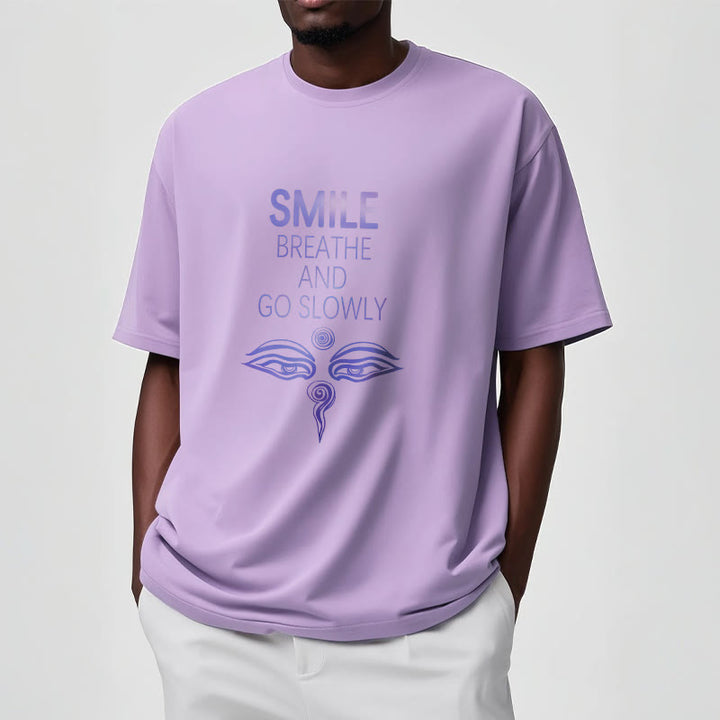 T-shirt pour les yeux avec les Buddha Stones, SOURIEZ, RESPIREZ ET ALLEZ LENTEMENT - image 6