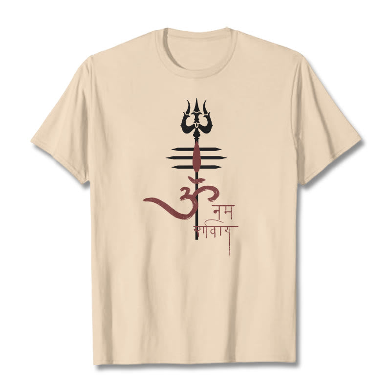 T-shirt en coton Trident Buddha Stones OM NAMAH SHIVAYA - Bisque - 2XL - image 19