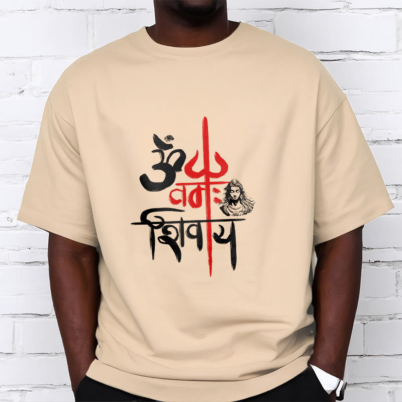 T-shirt en coton Buddha Stones OM NAMAH SHIVAYA, Trident rouge - image 15