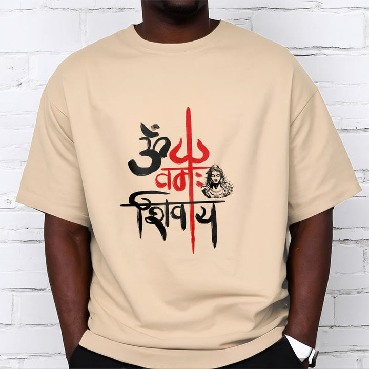 T-shirt en coton Buddha Stones OM NAMAH SHIVAYA, Trident rouge - image 15