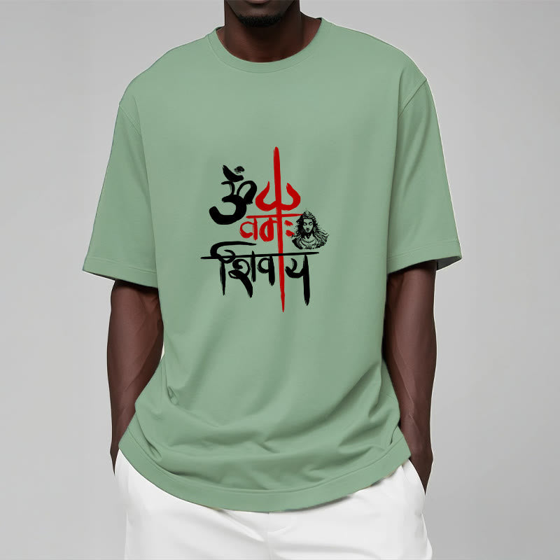 T-shirt en coton Buddha Stones OM NAMAH SHIVAYA, Trident rouge - image 14