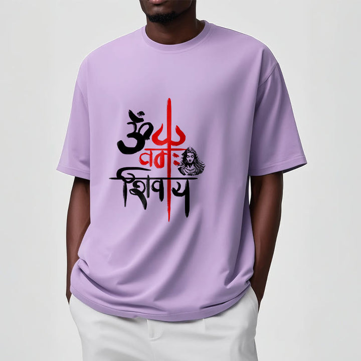 T-shirt en coton Buddha Stones OM NAMAH SHIVAYA, Trident rouge - image 10