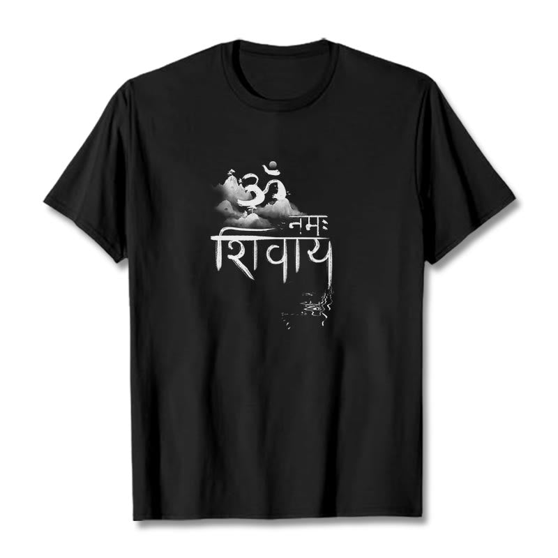 T-shirt en coton Buddha Stones OM NAMAH SHIVAYA Mountain - Noir - 2XL - image 1