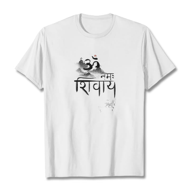 T-shirt en coton Buddha Stones OM NAMAH SHIVAYA Mountain - Blanc - 2XL - image 6