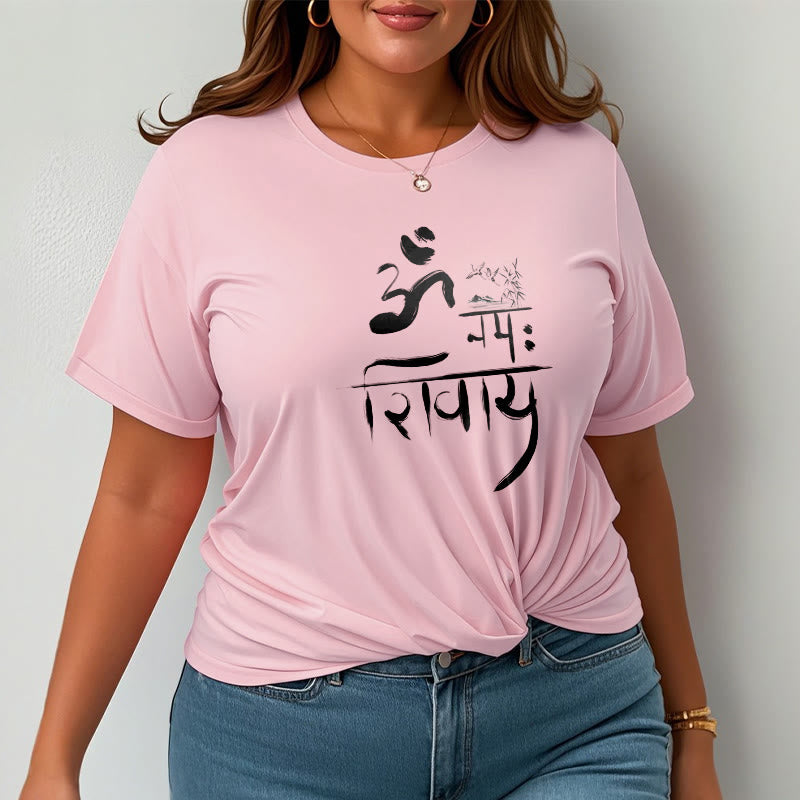 T-shirt en coton et bambou Buddha Stones OM NAMAH SHIVAYA Crane - image 10