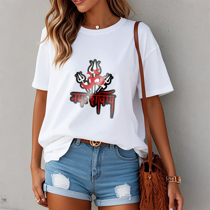 T-shirt en coton Buddha Stones OM NAMAH SHIVAYA, trois Tridents - image 8