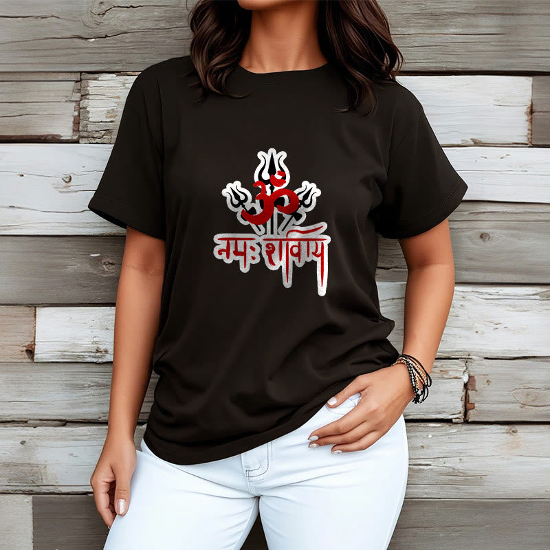T-shirt en coton Buddha Stones OM NAMAH SHIVAYA, trois Tridents - image 3