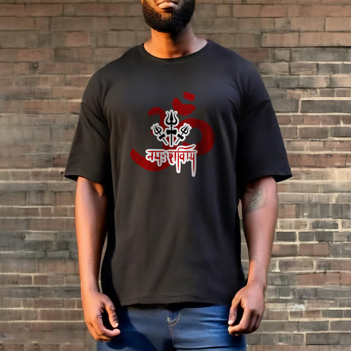 T-shirt en coton avec les trois petits tridents et les Buddha Stones OM NAMAH SHIVAYA - image 16