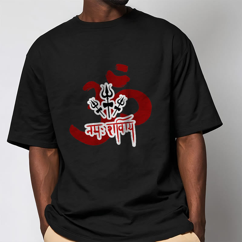 T-shirt en coton avec les trois petits tridents et les Buddha Stones OM NAMAH SHIVAYA - image 15